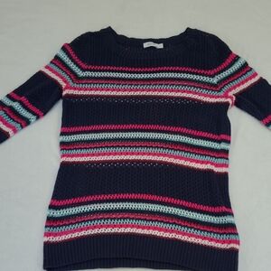 🔥 3 for $30 BUNDLE SALE 🔥Reitmans Navy and Pink Striped Sweater